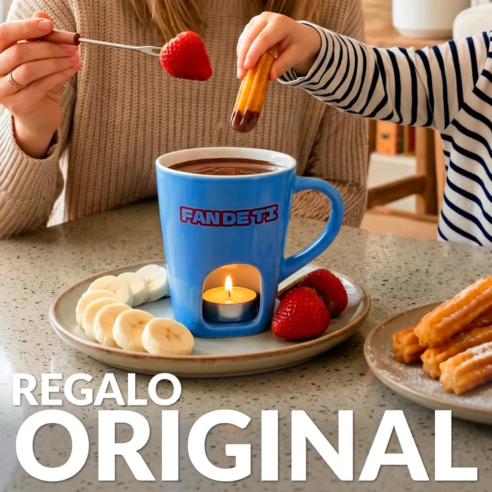 Taza fondue “Fan de ti”