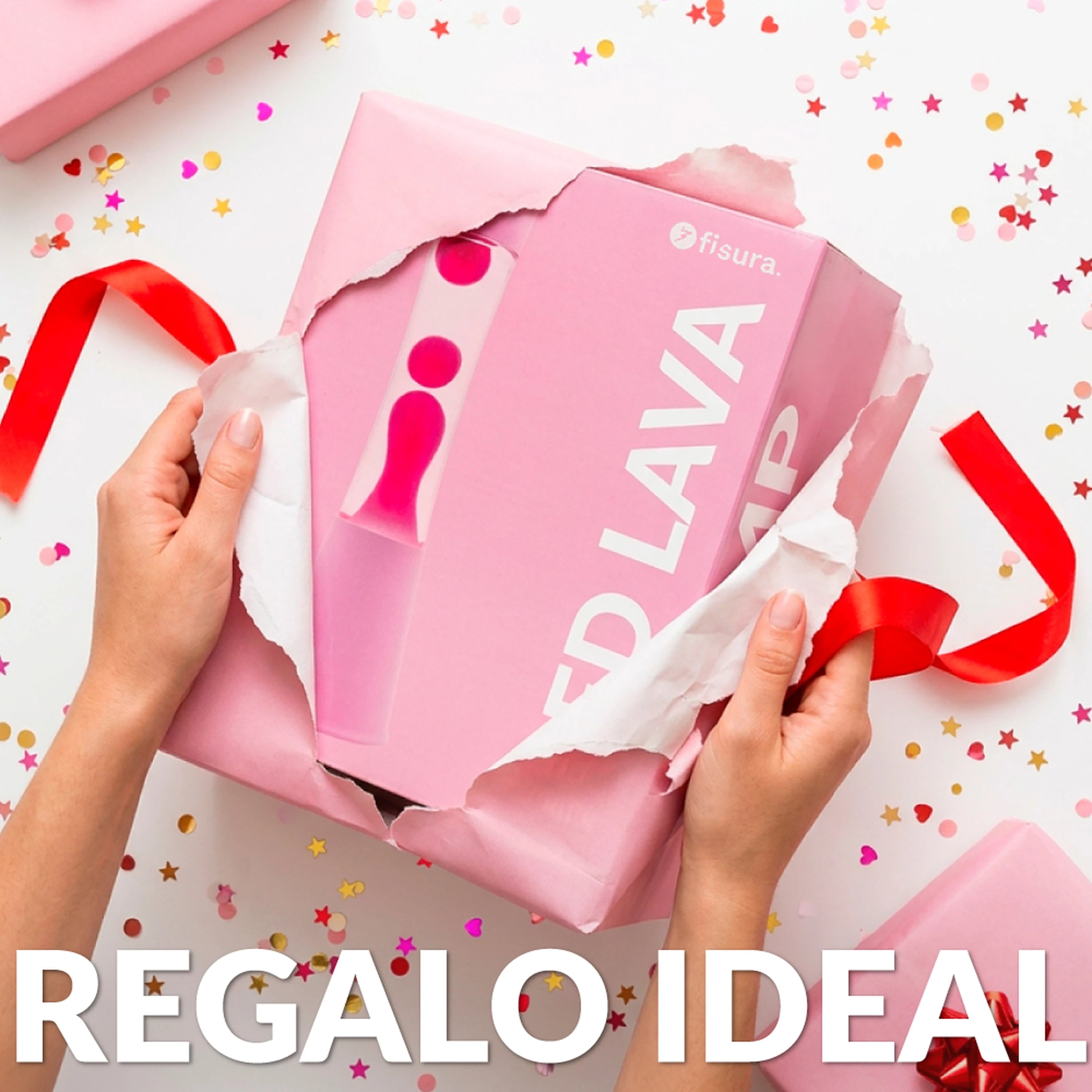 Lámpara de lava LED rosa