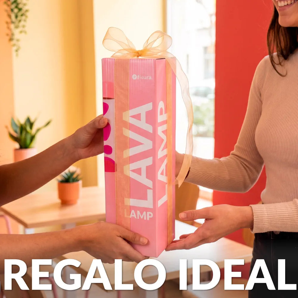 Lámpara de lava monocromática rosa de 30 cm
