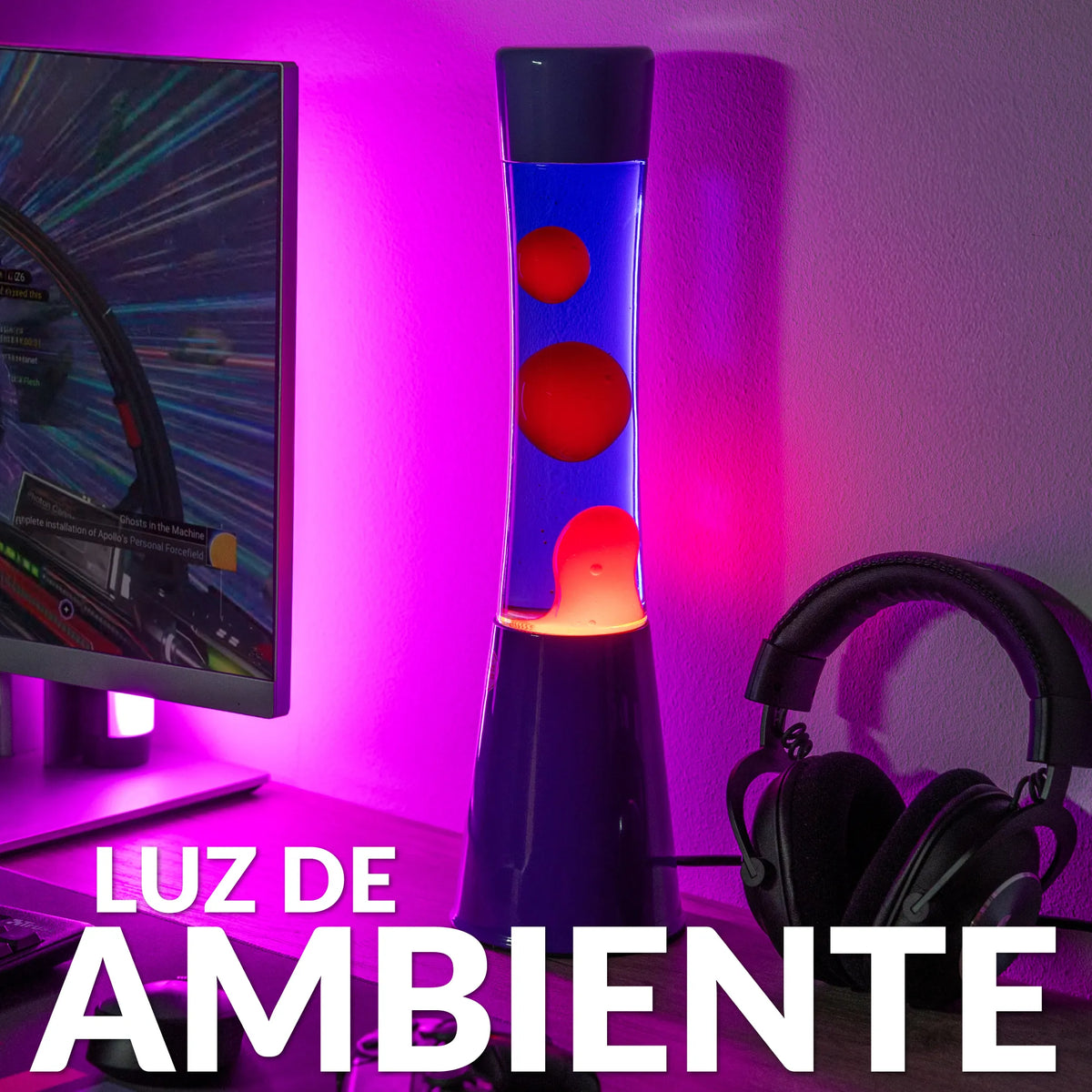 Lámpara de lava degradado morado