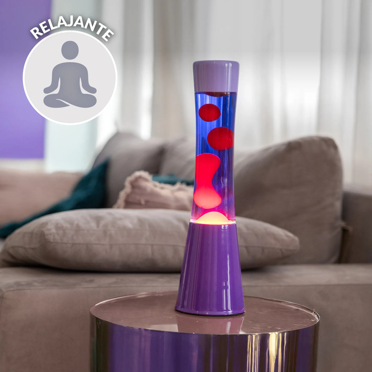 Lámpara de lava degradado morado