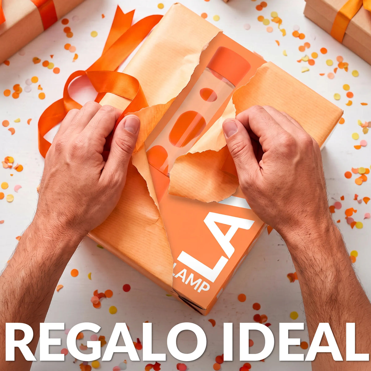 Lámpara de lava monocromática naranja