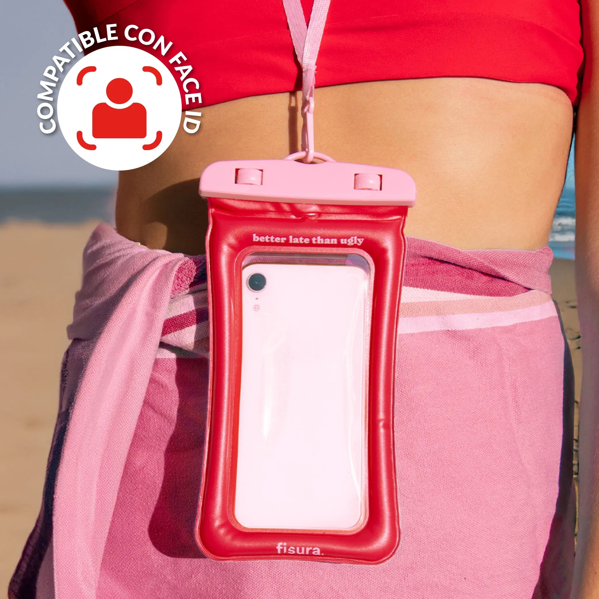 Funda móvil waterproof "Better late than ugly"