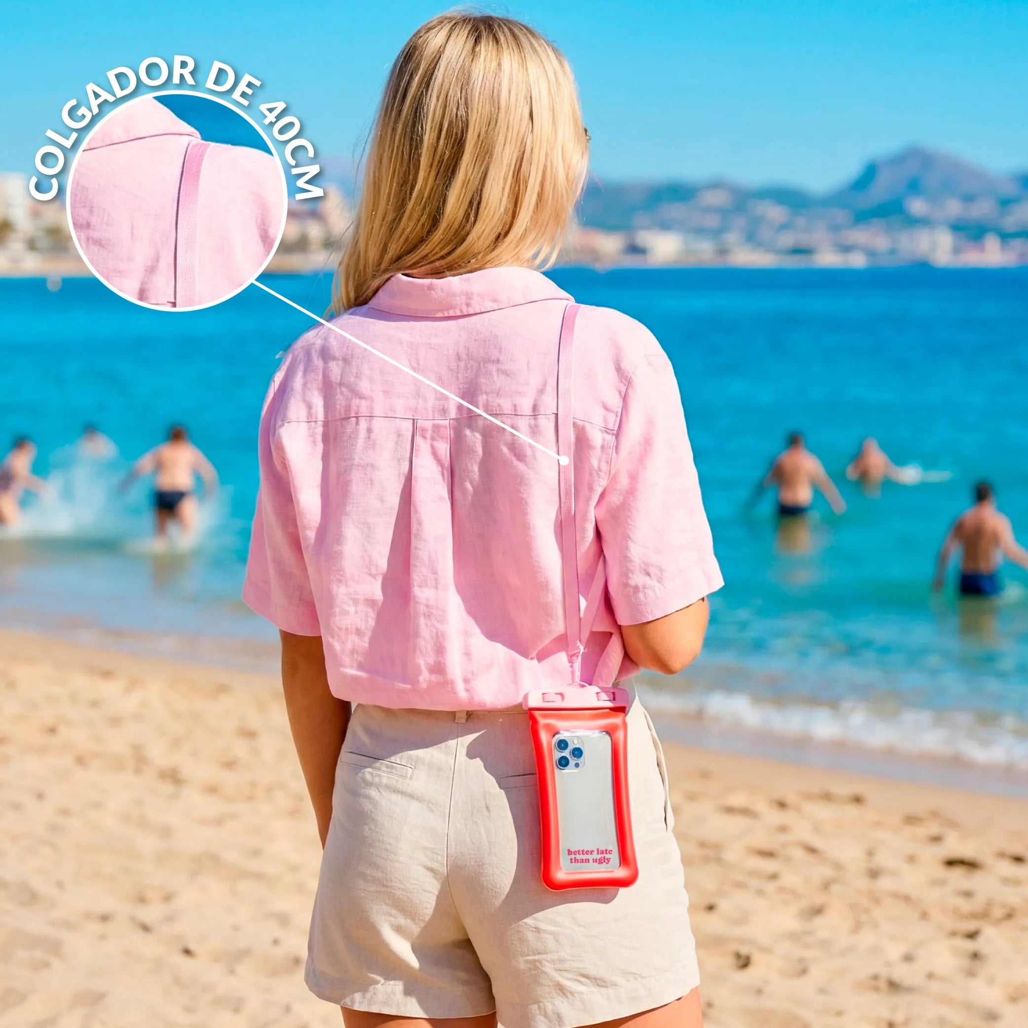 Funda móvil waterproof "Better late than ugly"