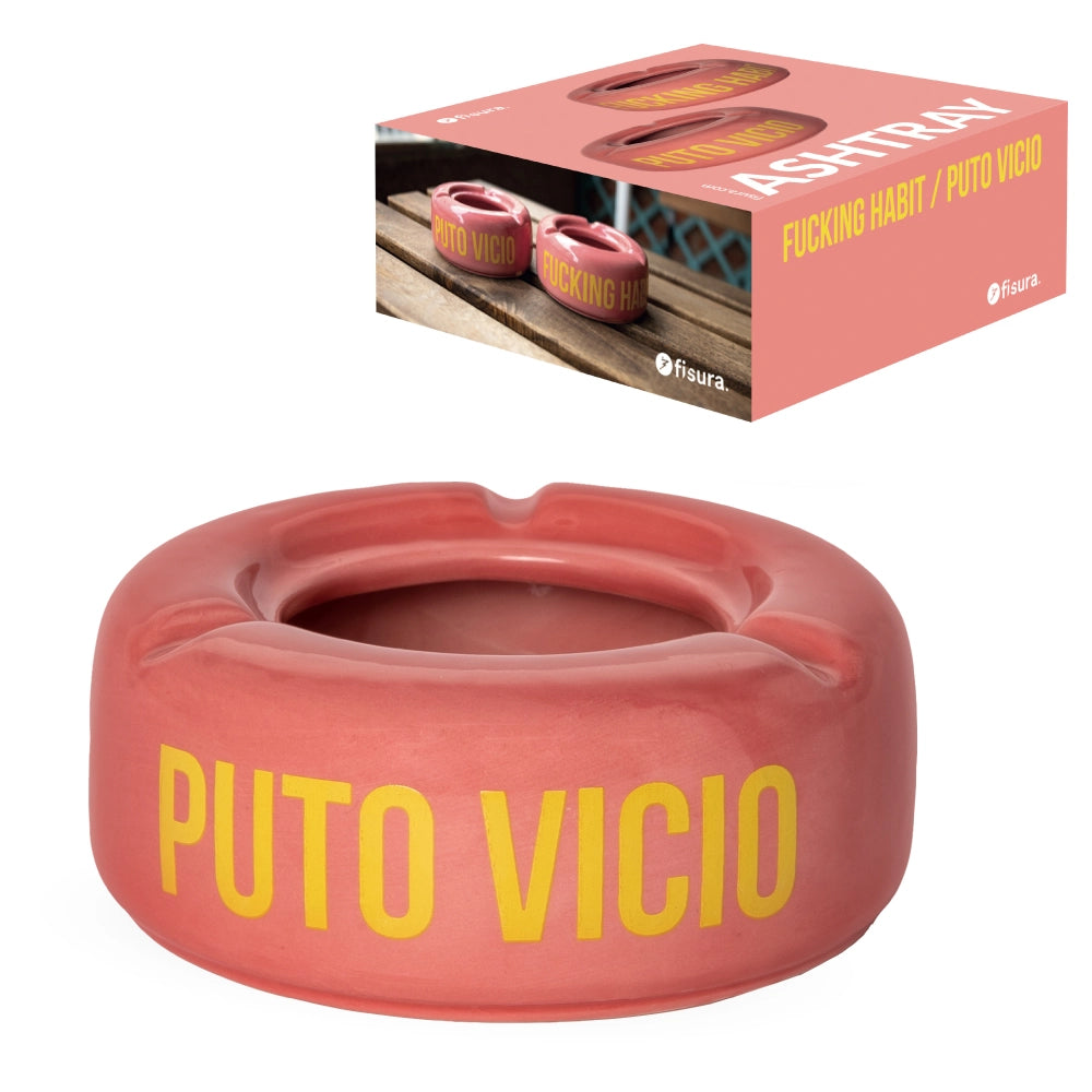 Cenicero “Puto Vicio” rosa