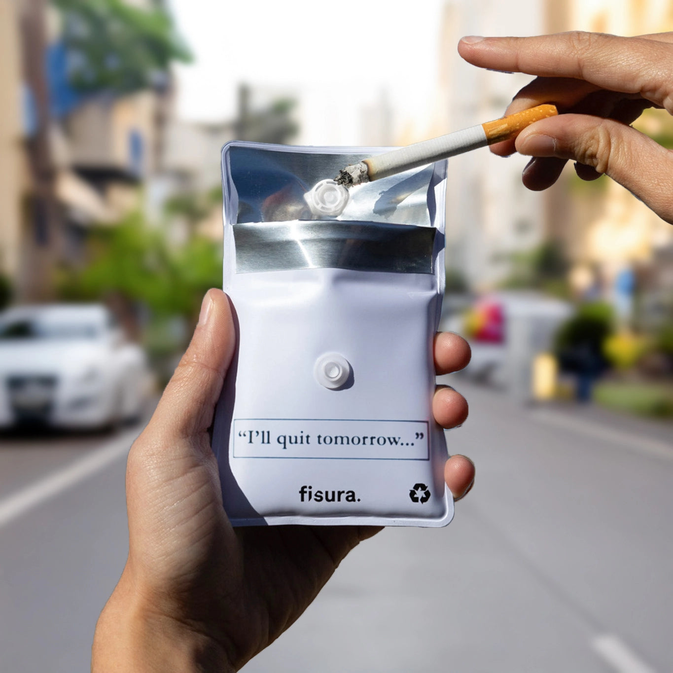 Cenicero portátil “I will quit tomorrow…”