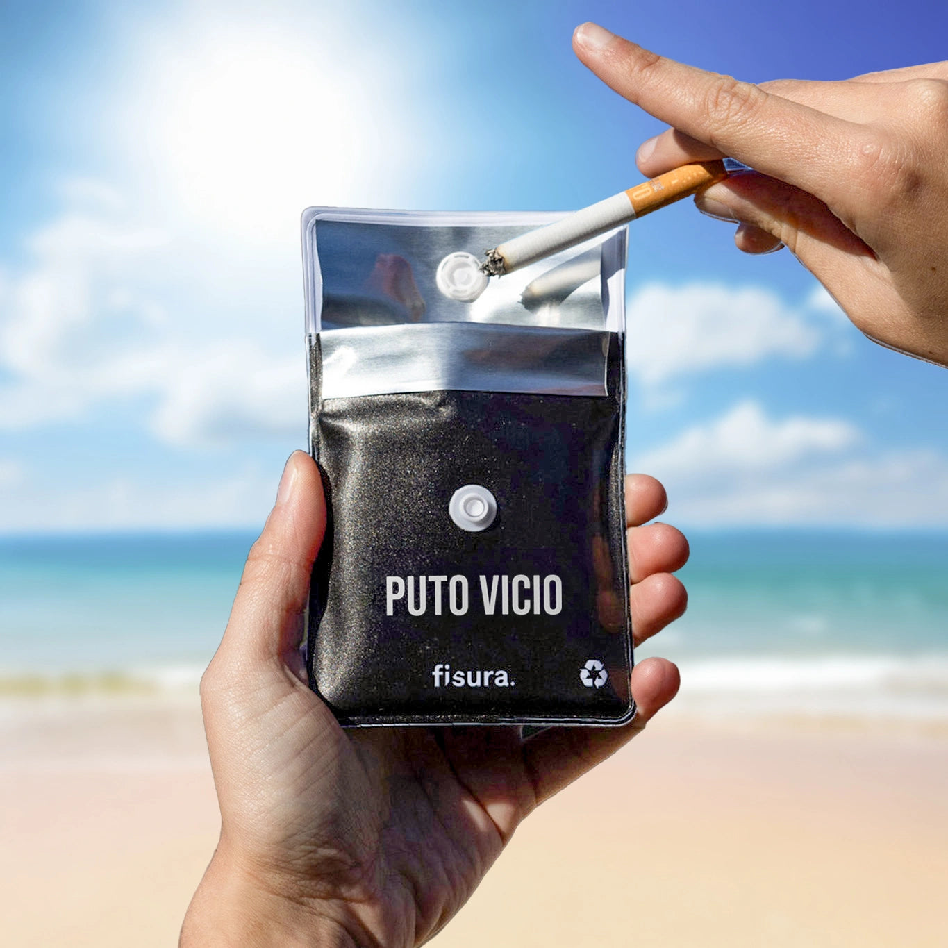 Cenicero portátil “Puto vicio”