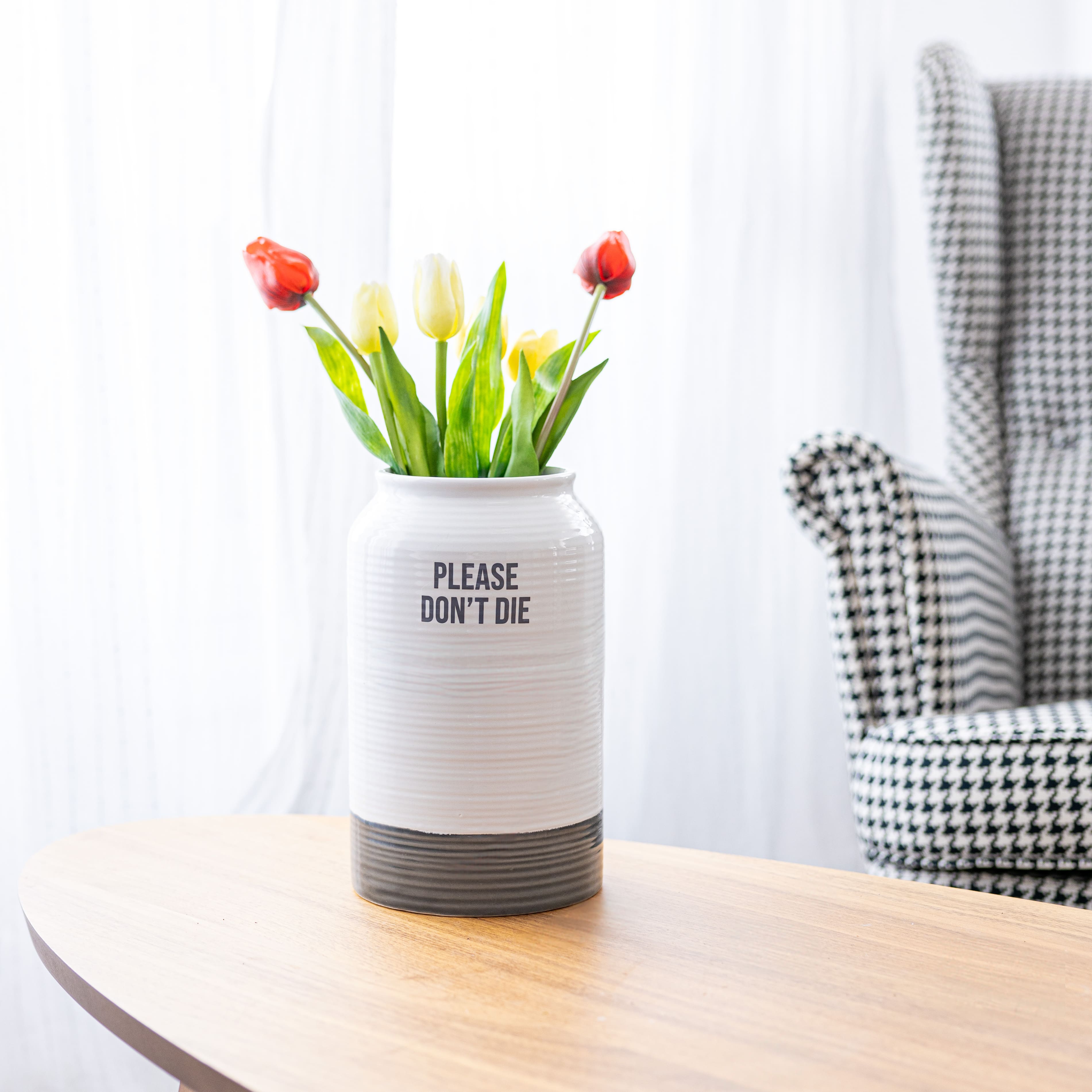 Jarrón "Please don't die"