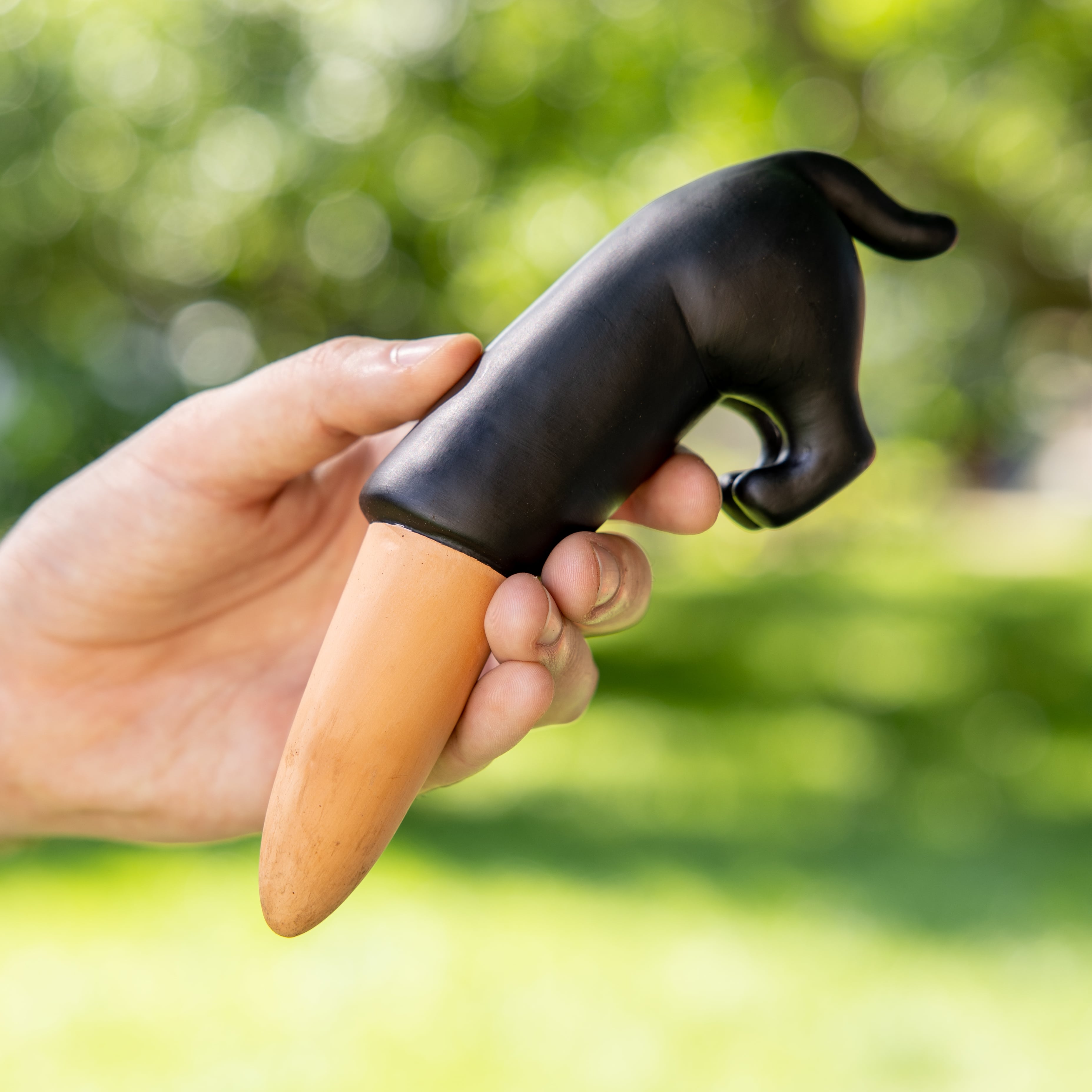 Autorriego perro negro