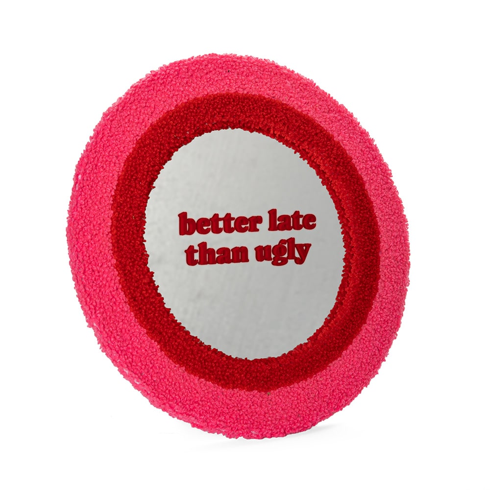 Embroidered Pillow-Better Late Than Ugly main image 1