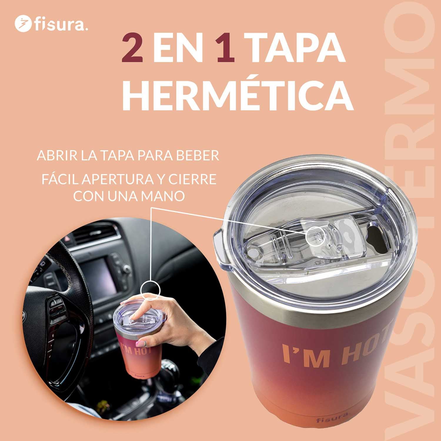 Vaso termo “I’m hot” degradado