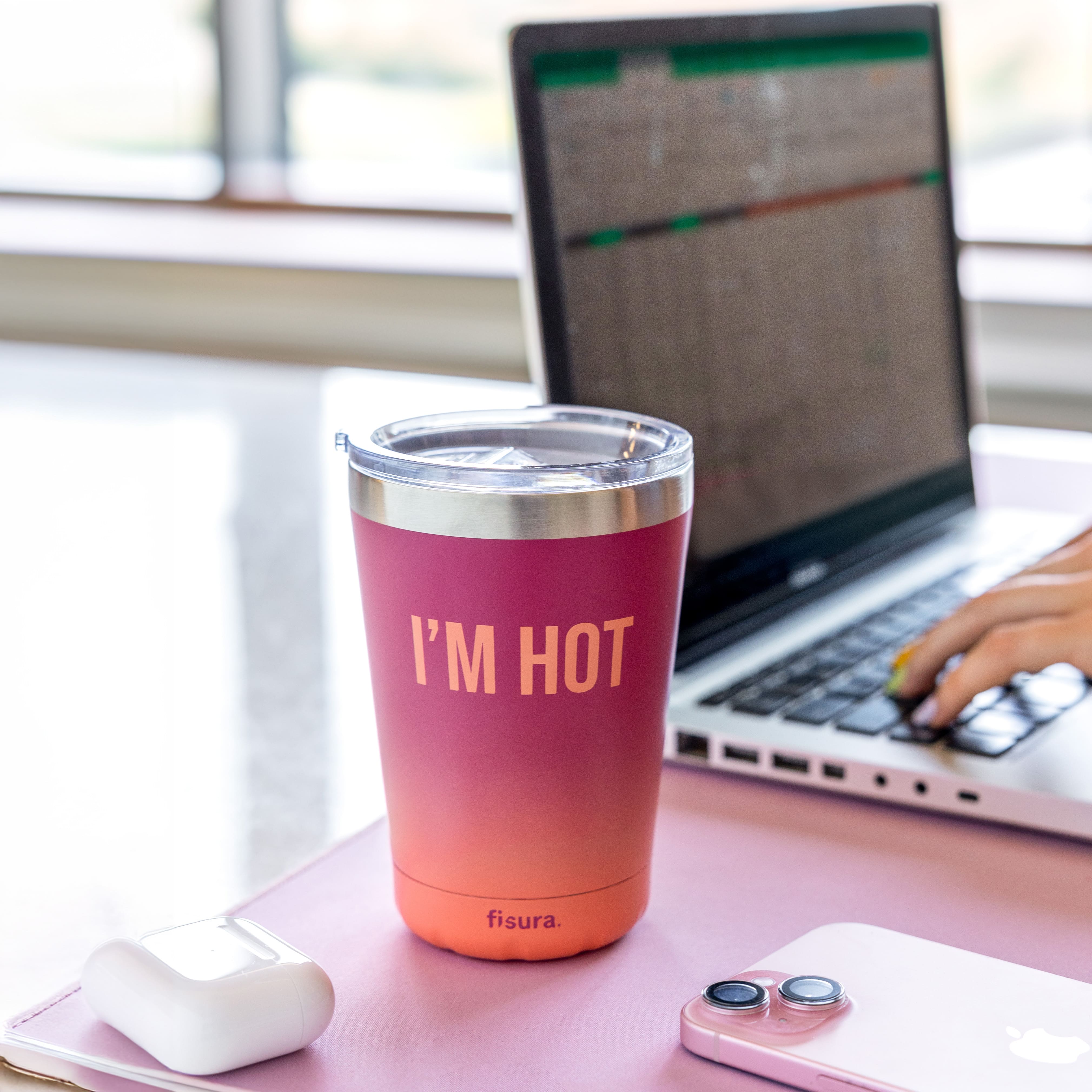 Vaso termo “I’m hot” degradado