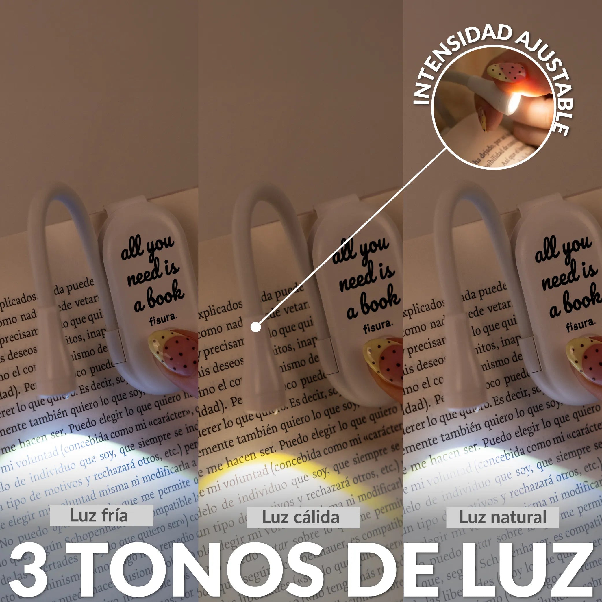 Lampe de lecture orientable “All you need is a book”