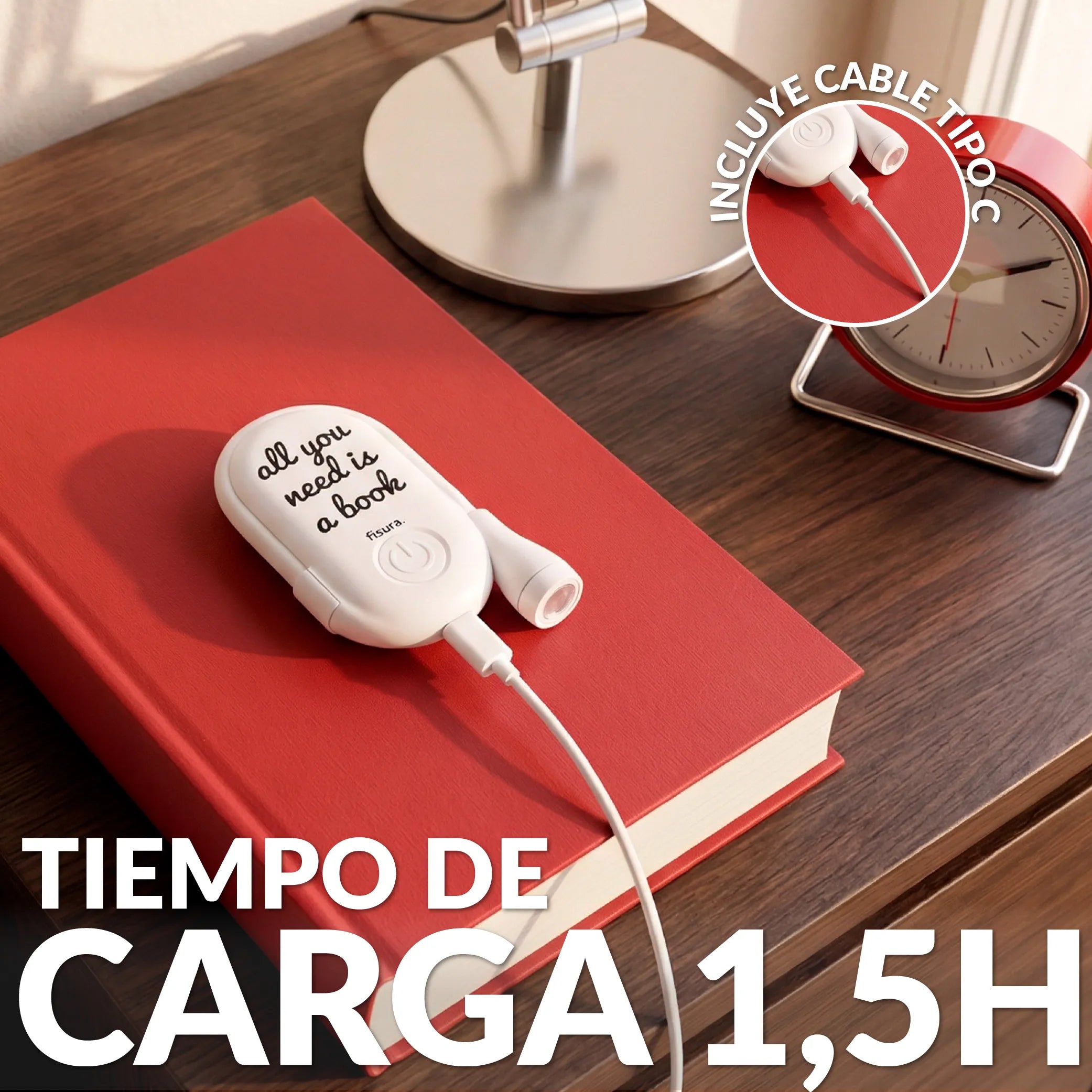 Lampe de lecture orientable “All you need is a book”