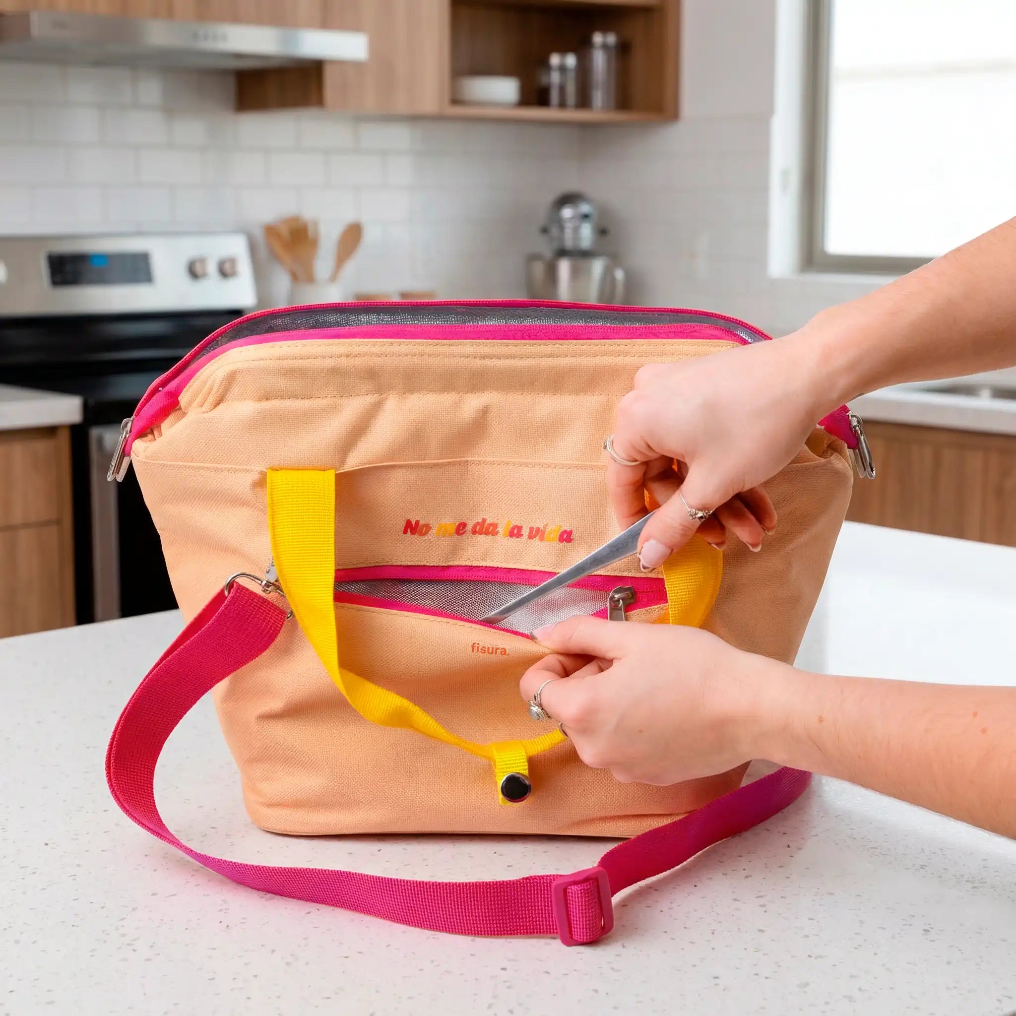 Sac isotherme porte-aliments “No me da la vida”