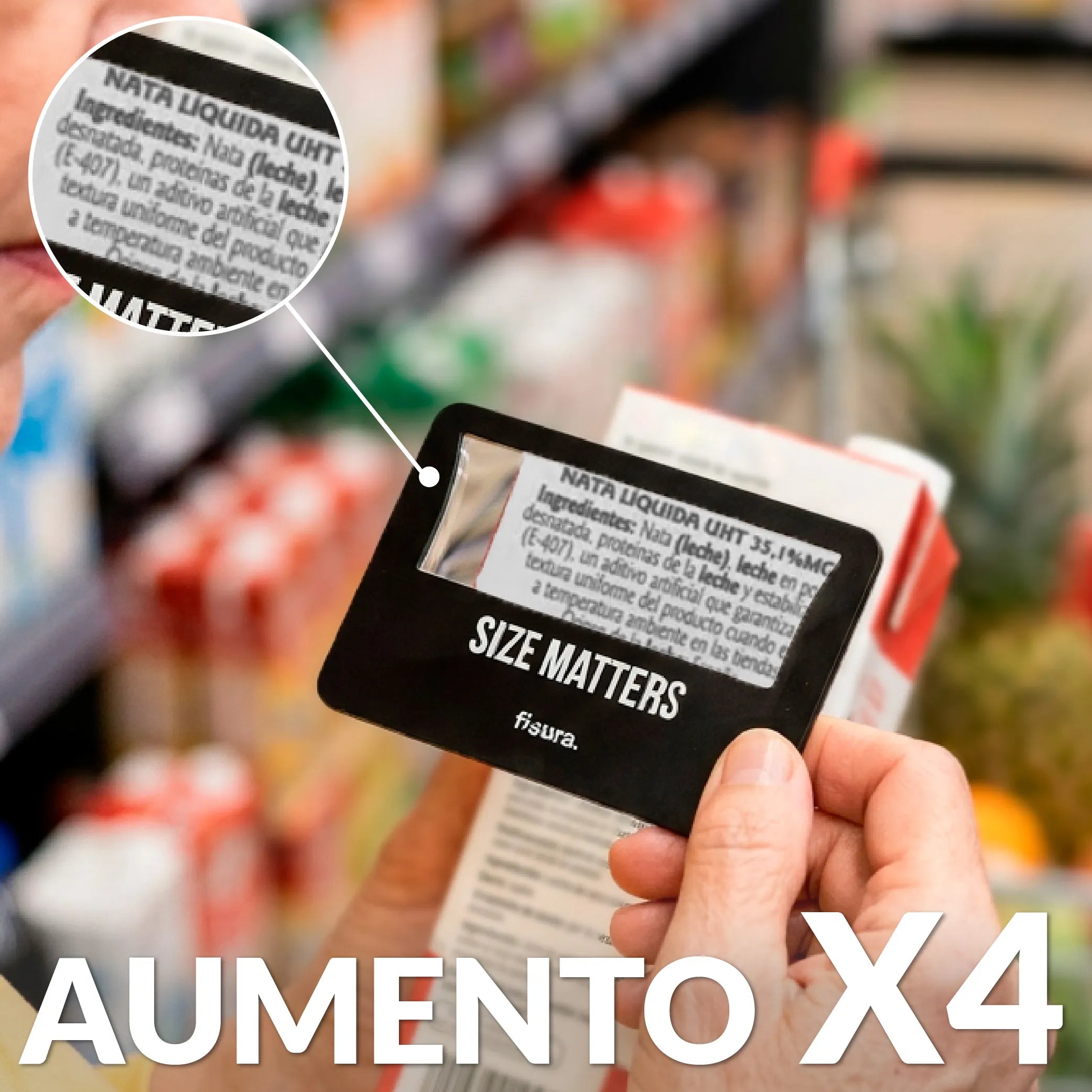 Lupa de aumento "Size matters"
