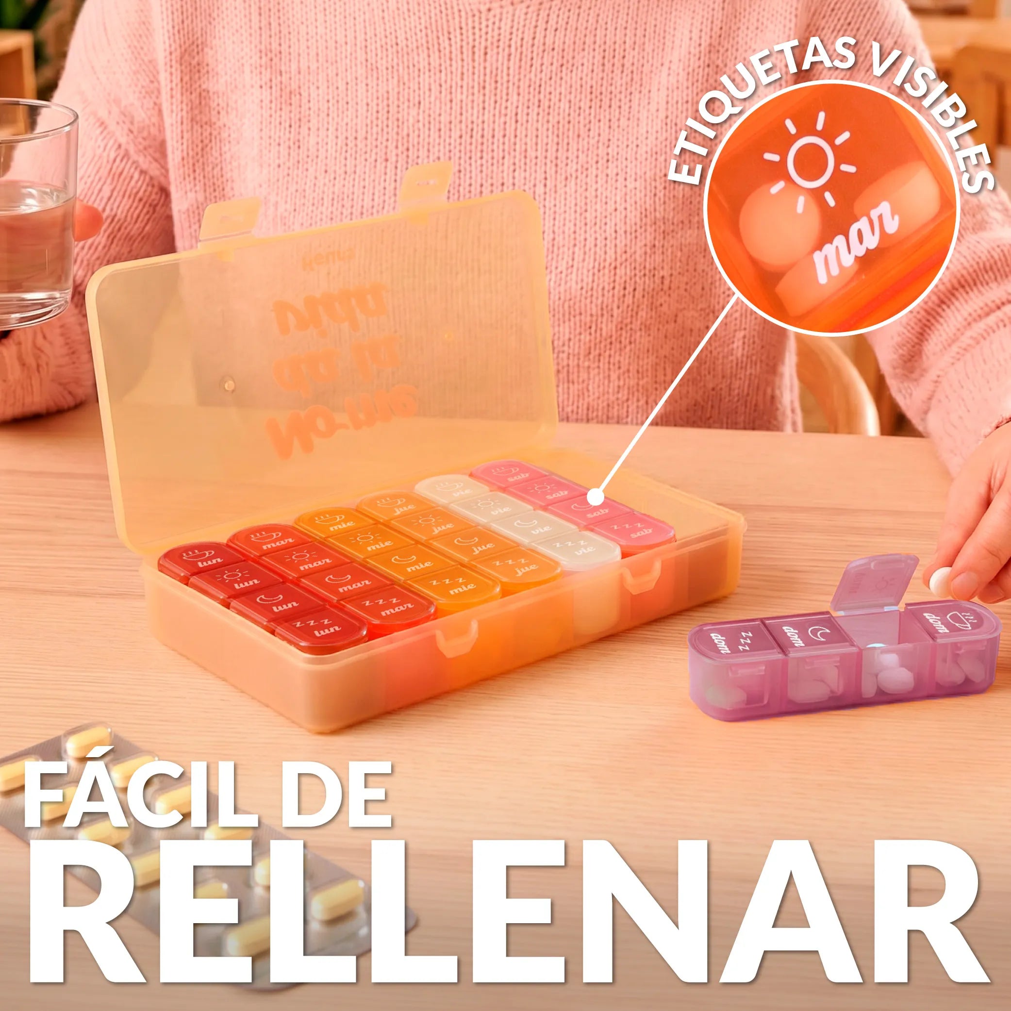 Pastillero "No me da la vida"