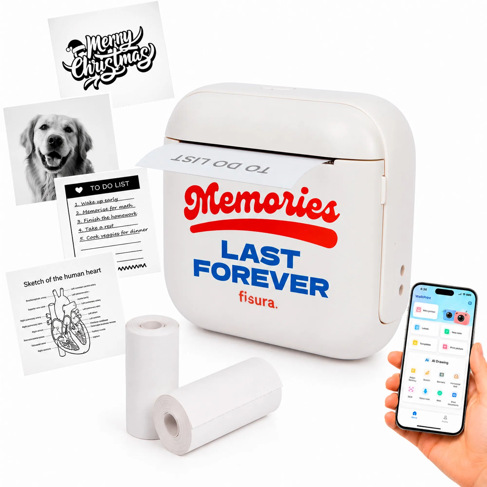 Mini impresora "Memories last forever"