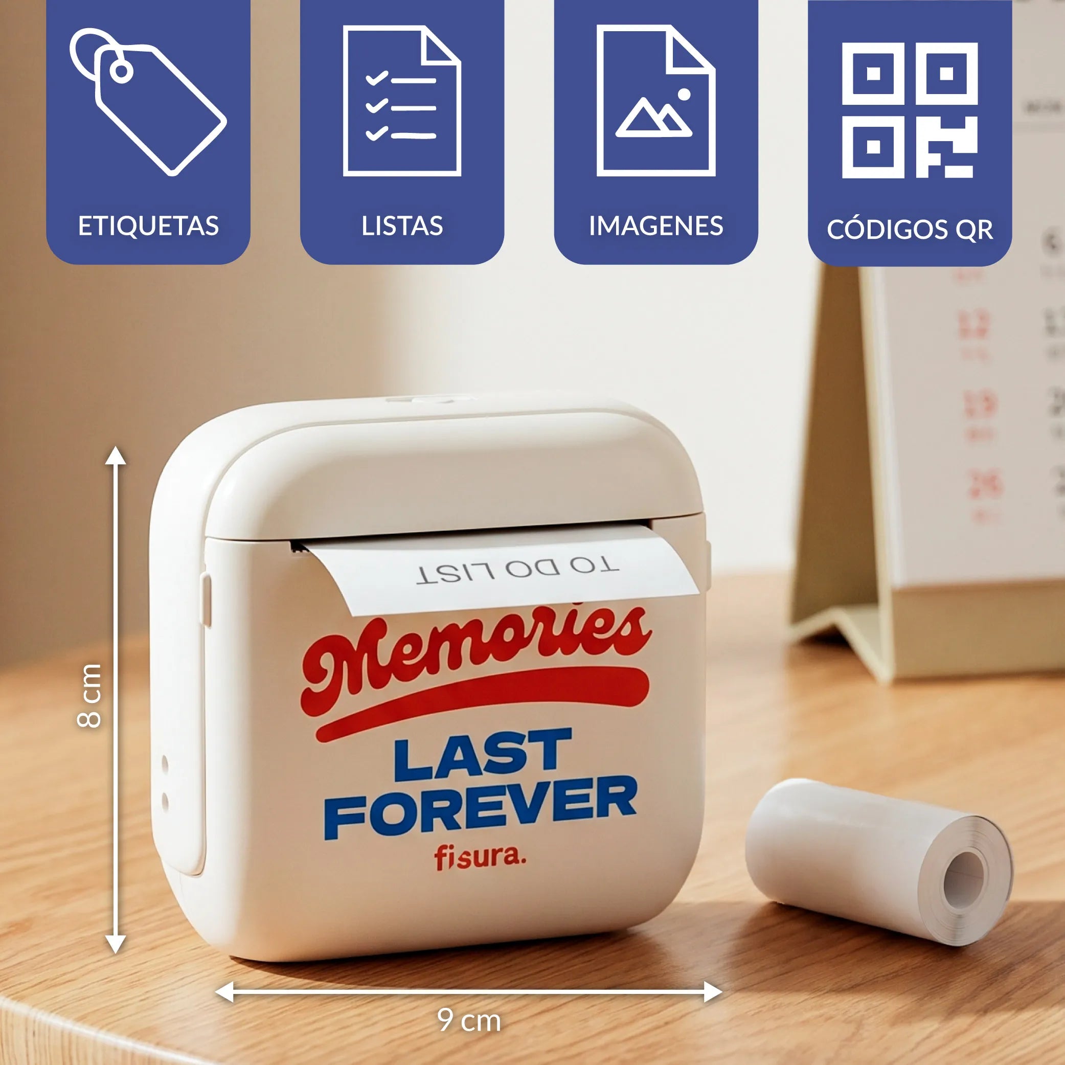 Mini impresora "Memories last forever"
