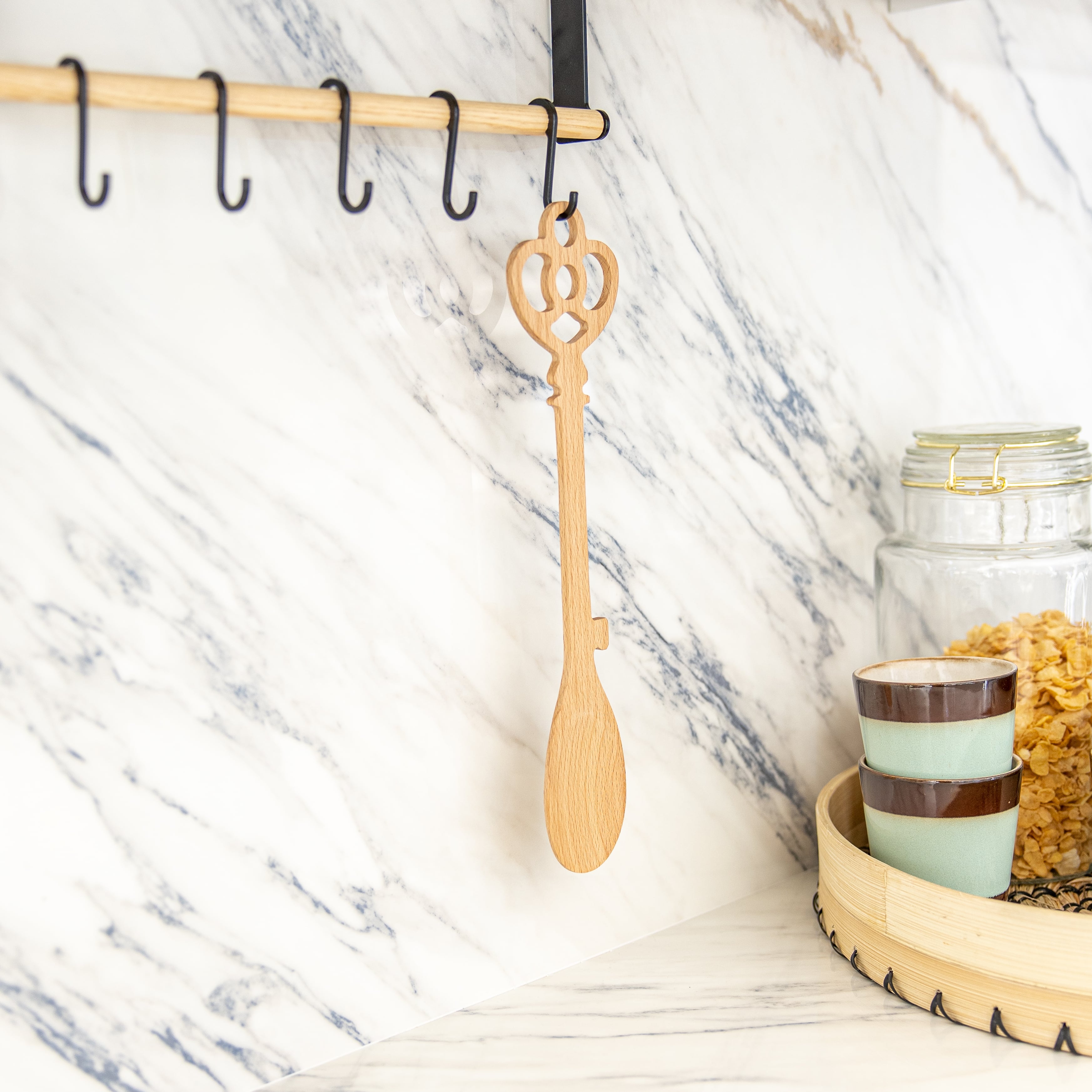 Cucharas de madera “llave castillo” (pack de 2)