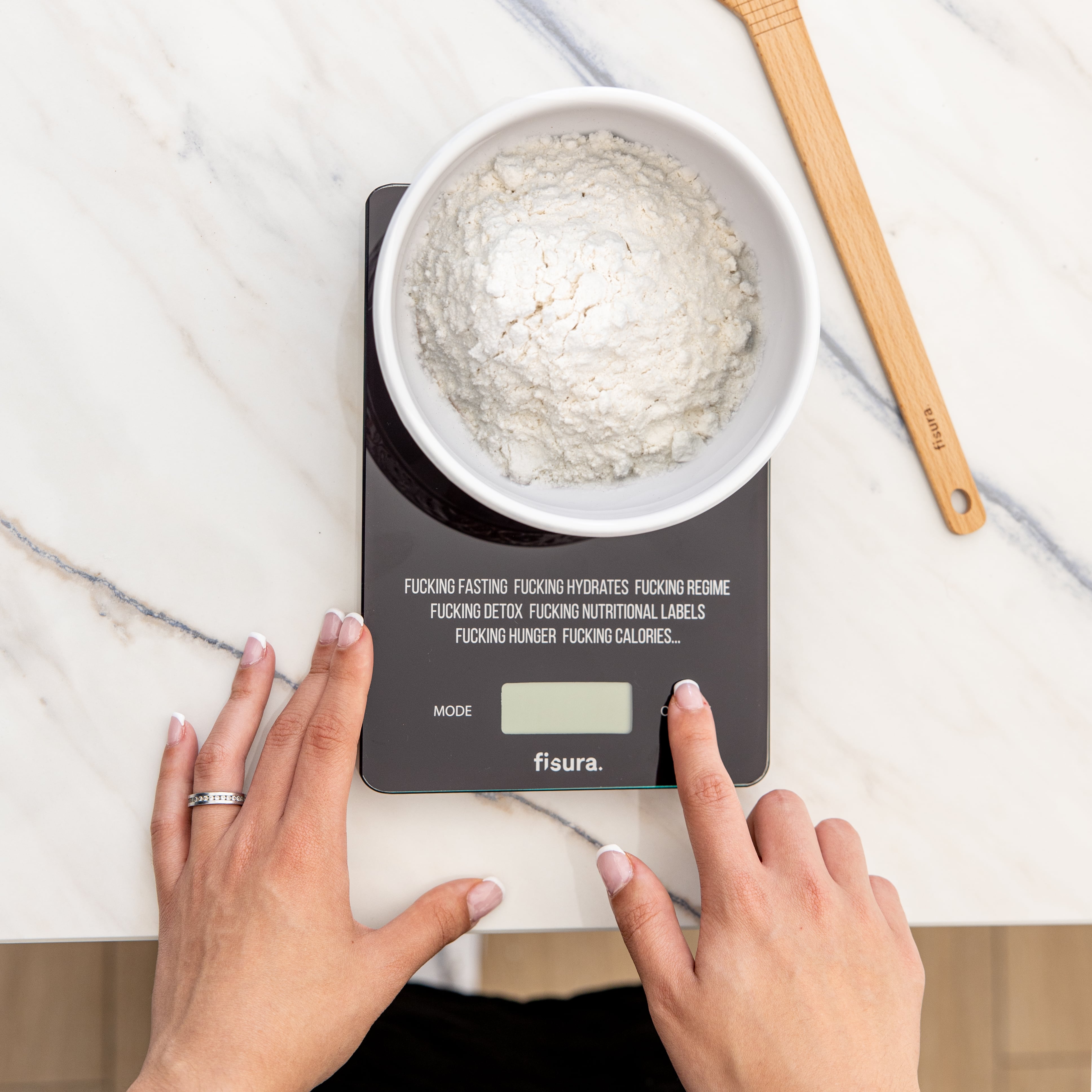 Báscula digital de cocina "fucking diet"