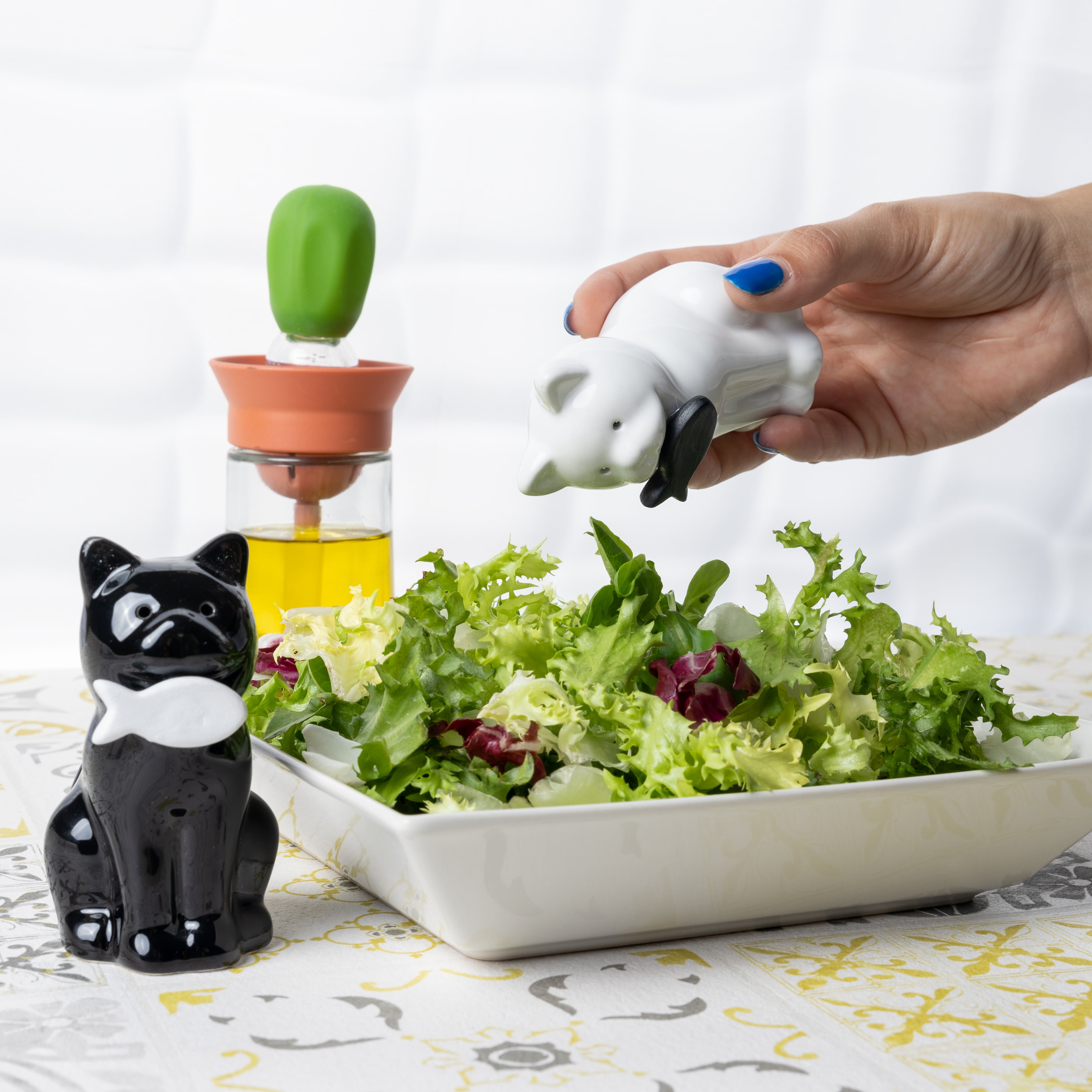 Salero y pimentero “gatos”