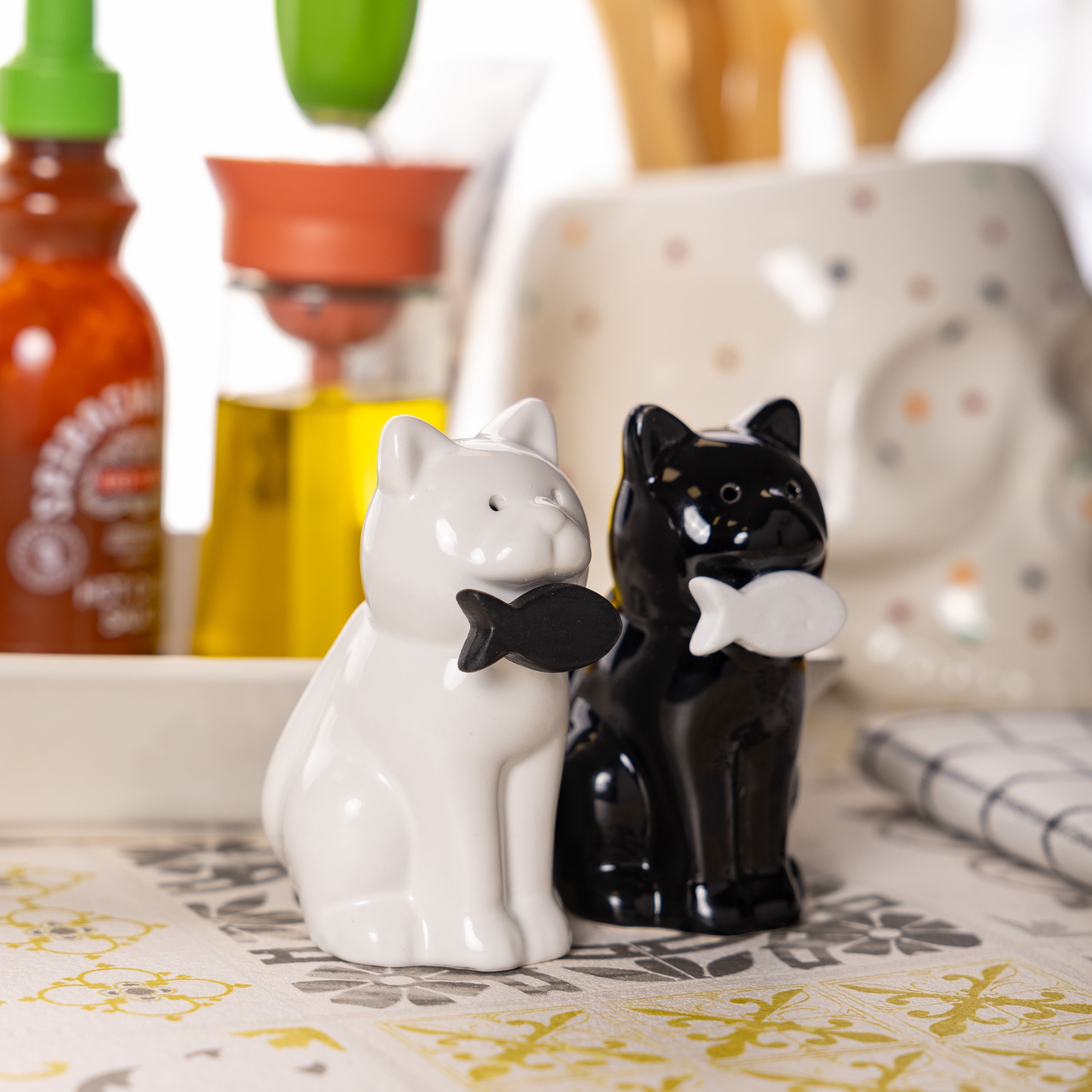 Salero y pimentero “gatos”