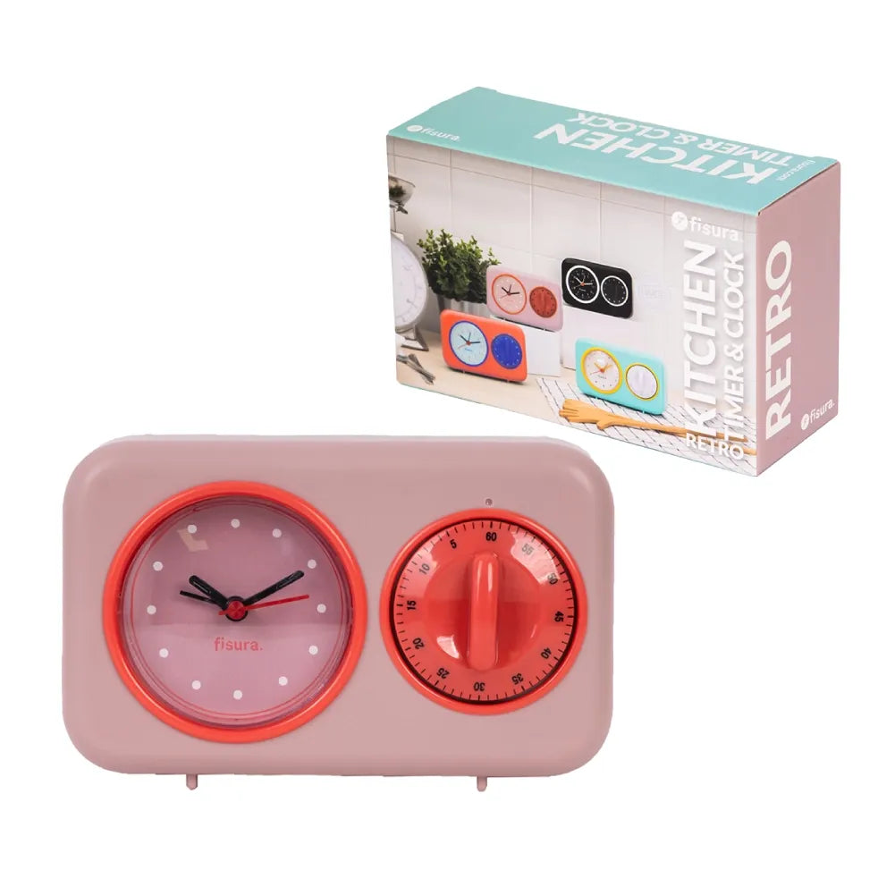 Timer da cucina retrò rosa