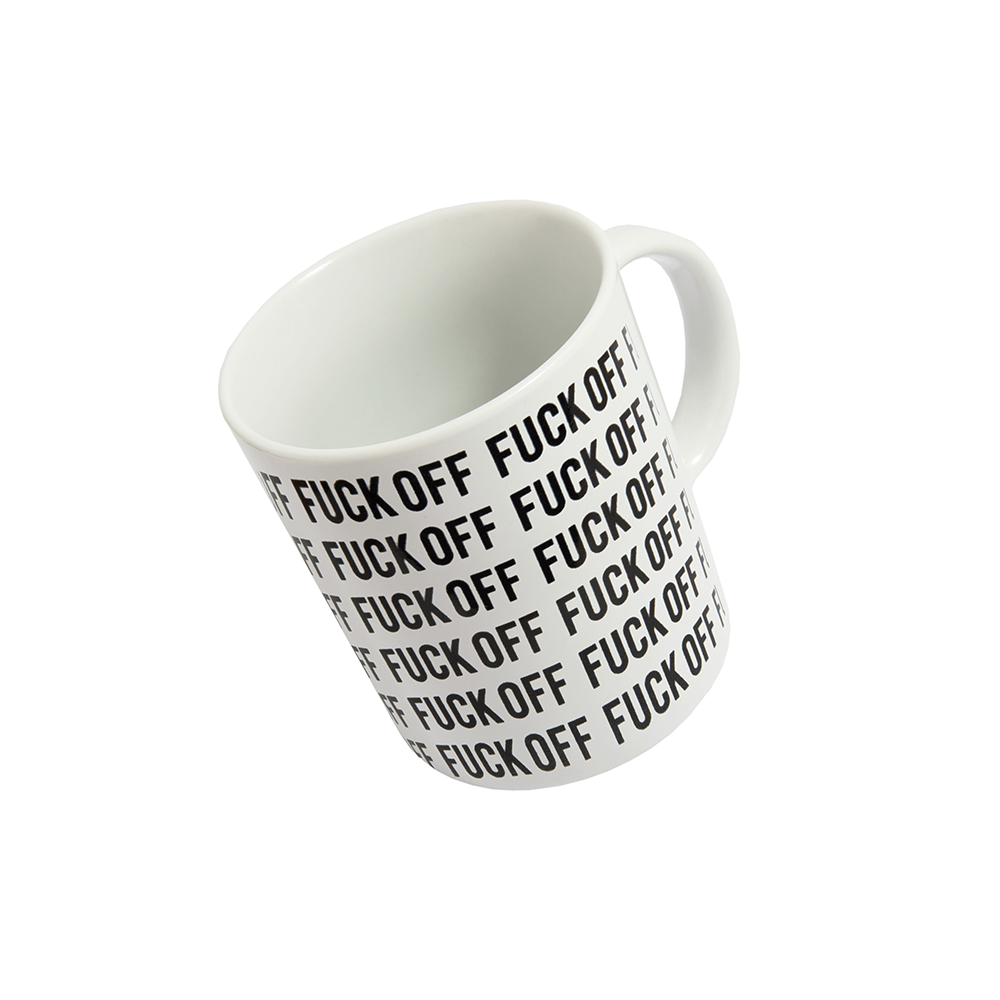 Taza 'Fuck Off' Blanco/ Negro