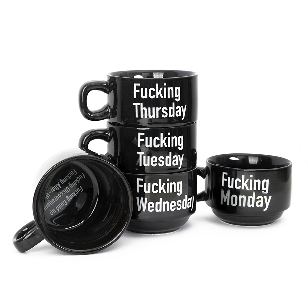 Tazas "Fucking Week"  ENG (Set de 5)