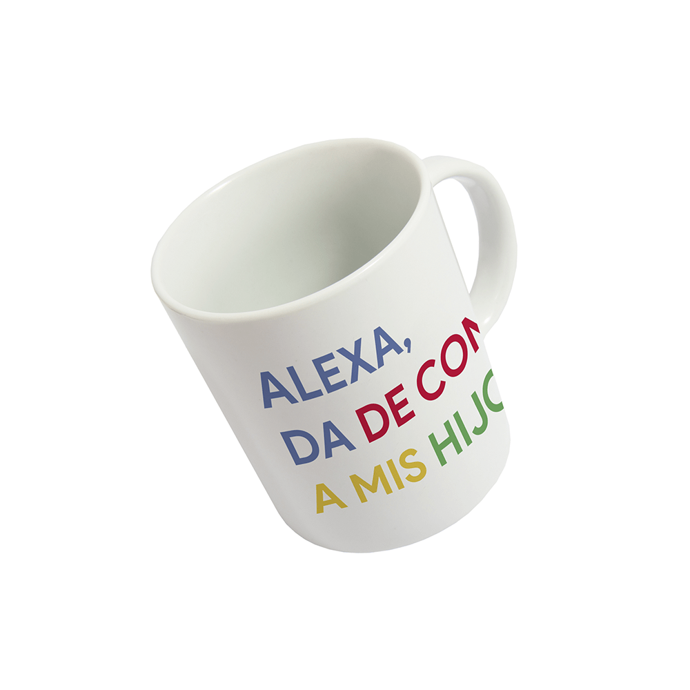 Taza 'Alexa, da de comer a mis hijos' ESP