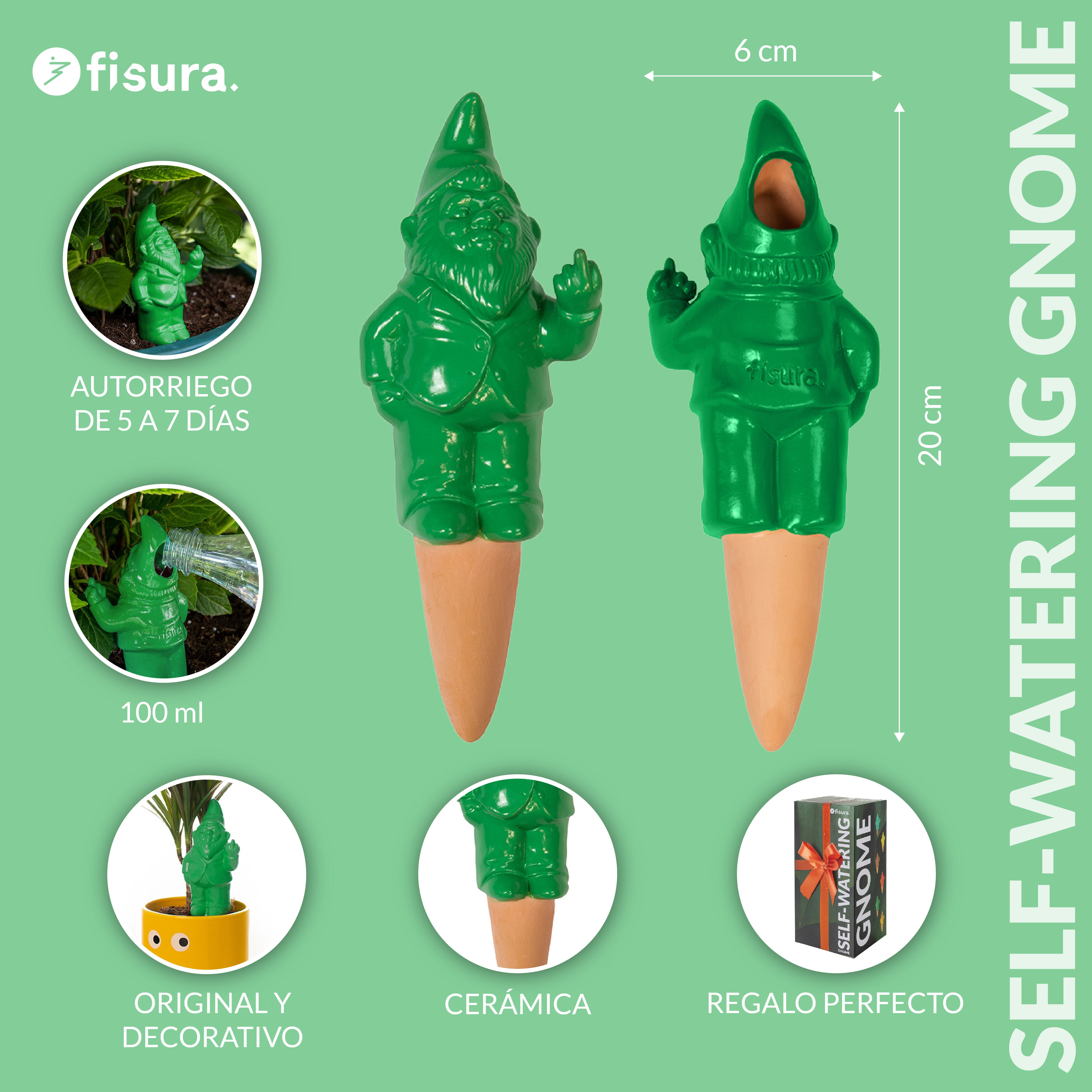 Autorriego gnomo verde