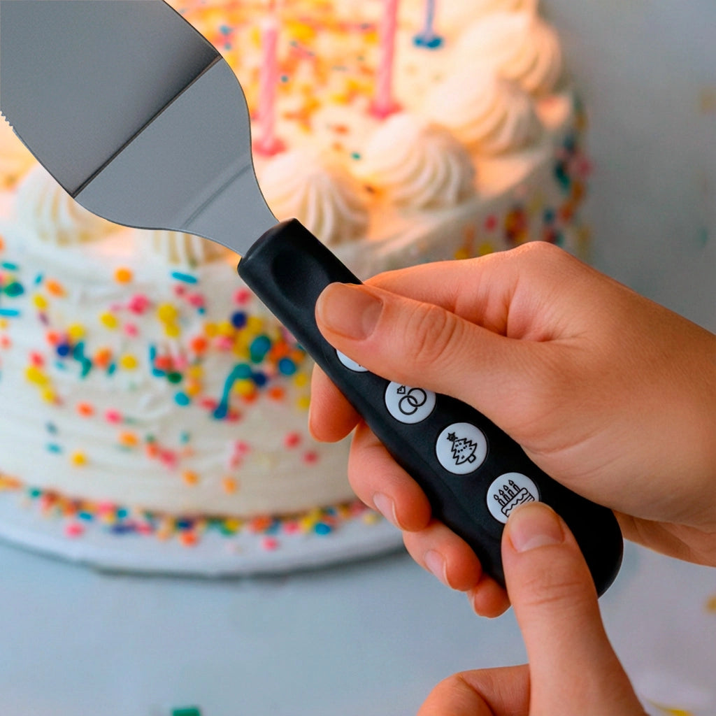 Coltello musicale per torte nero