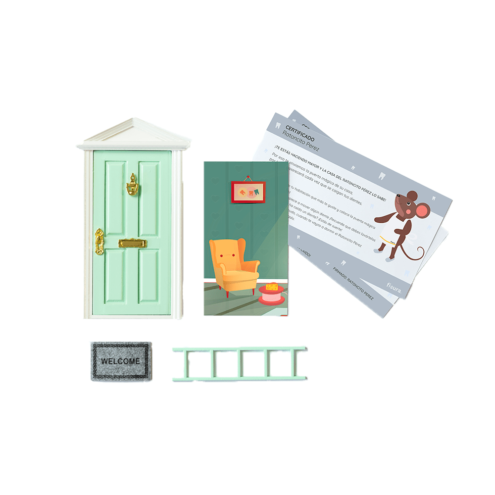 Puerta Ratoncito Pérez verde menta