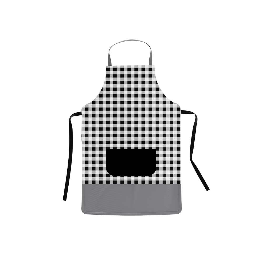 Delantal de cocina vichy negro