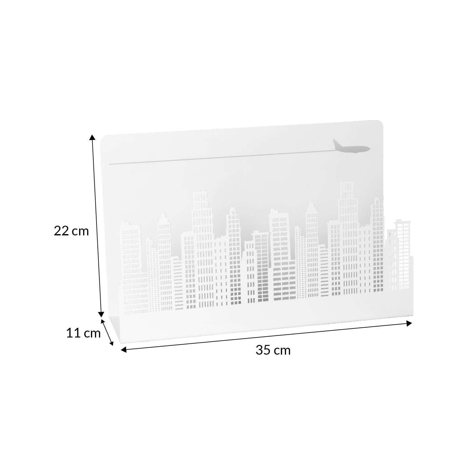Revistero edificios blanco