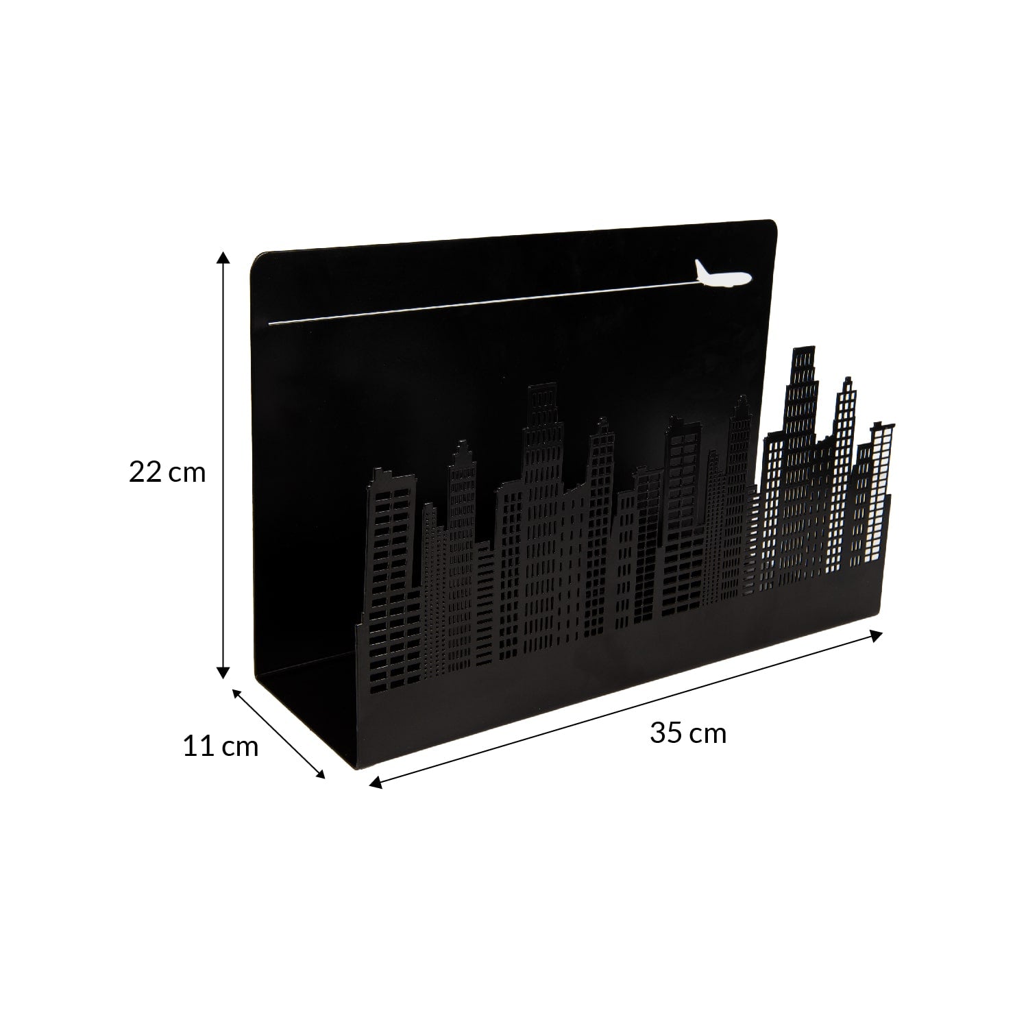 Revistero edificios negro