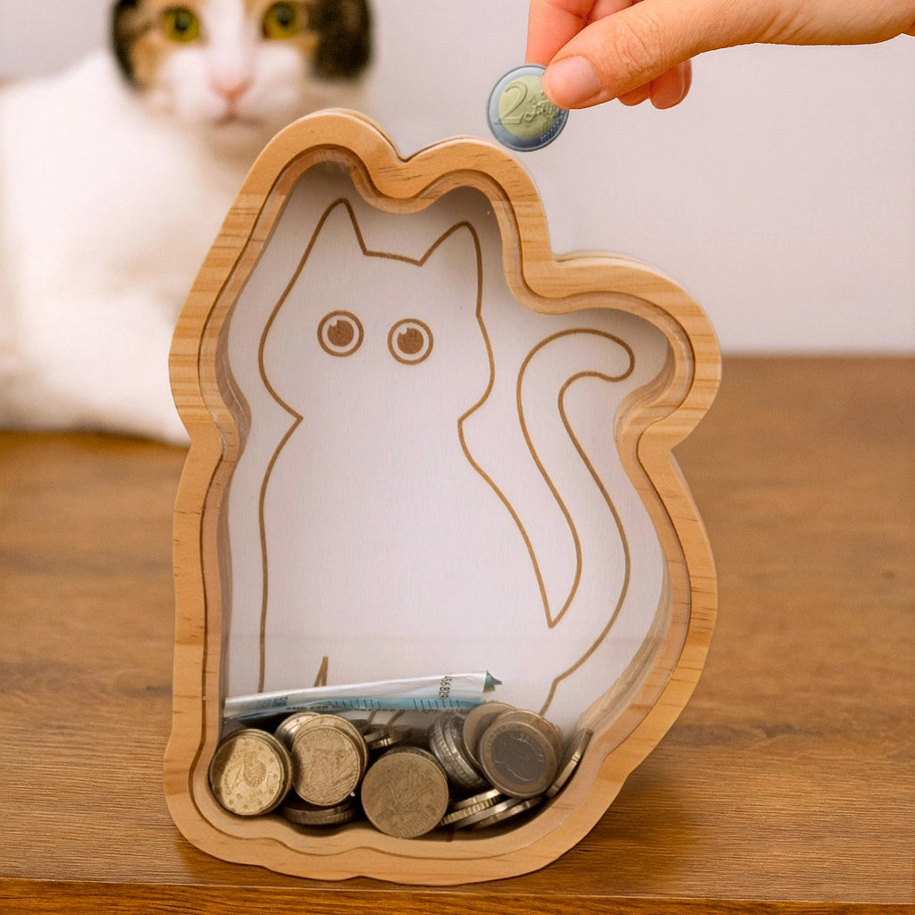 Hucha de madera “Gato”
