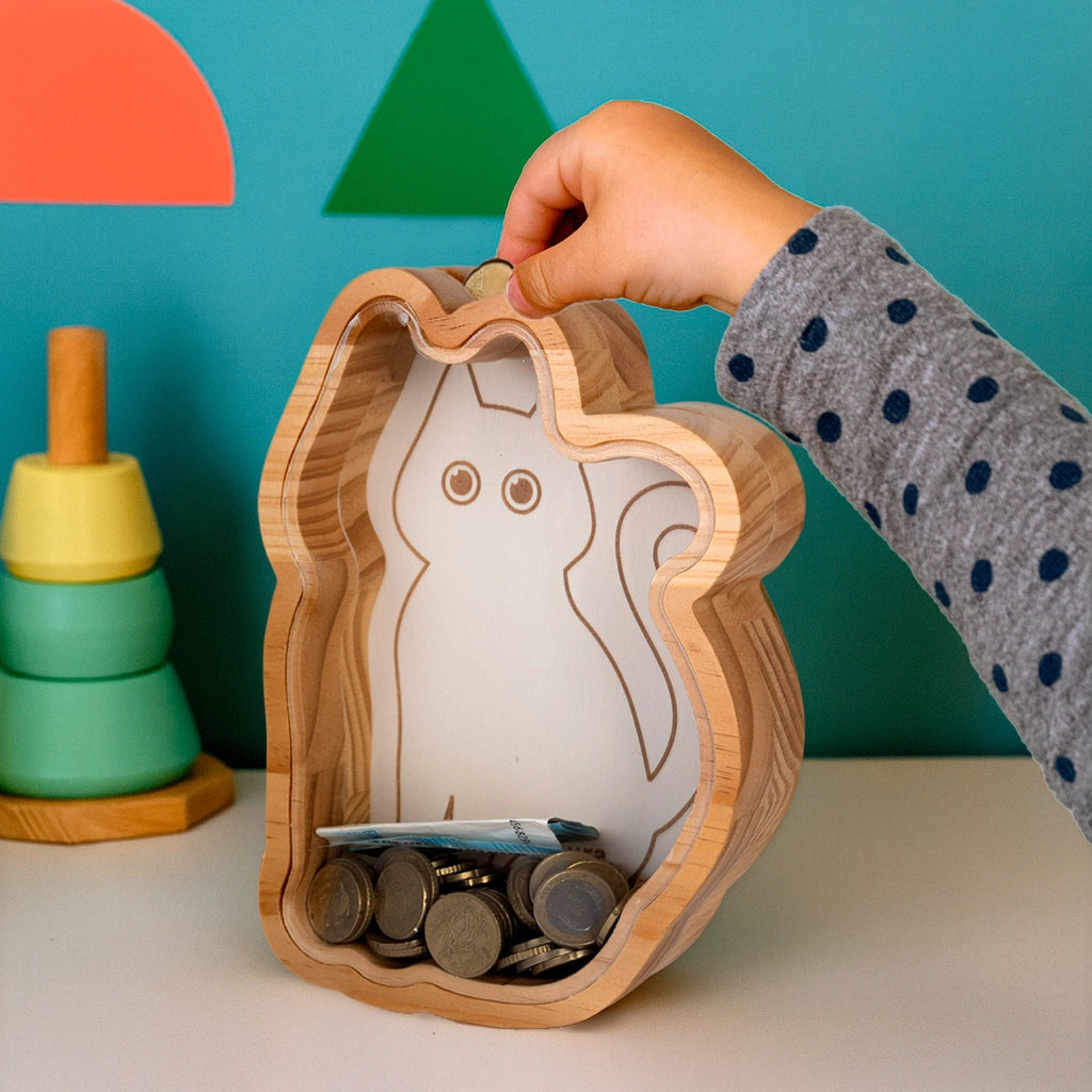 Hucha de madera “Gato”