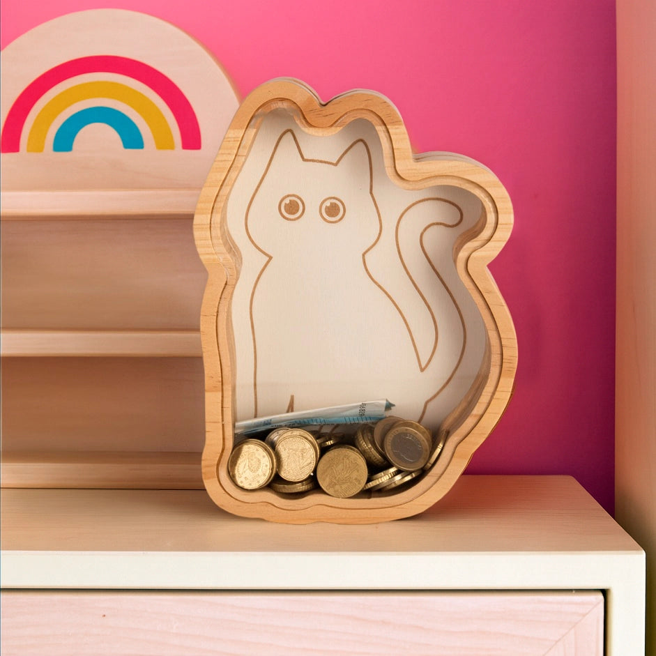 Hucha de madera “Gato”