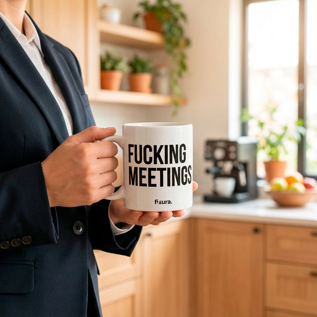 Taza "Fucking meetings"