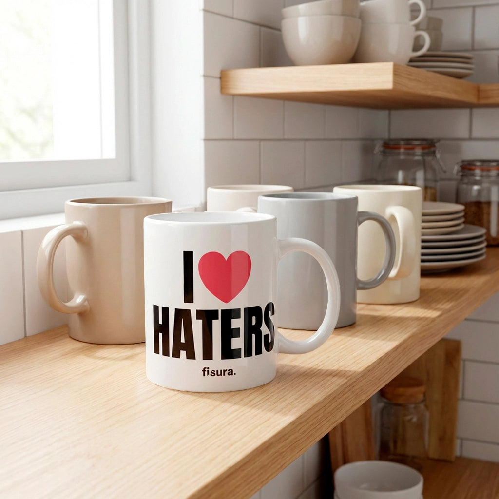 Taza "I love haters"