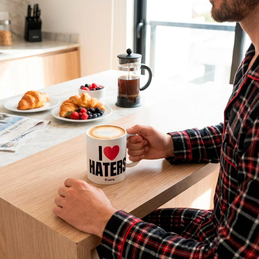 Taza "I love haters"