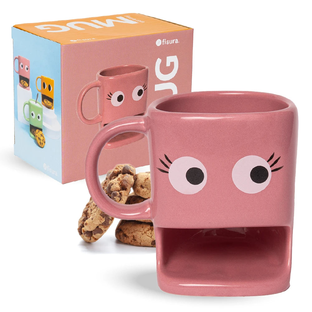 Taza para galletas rosa