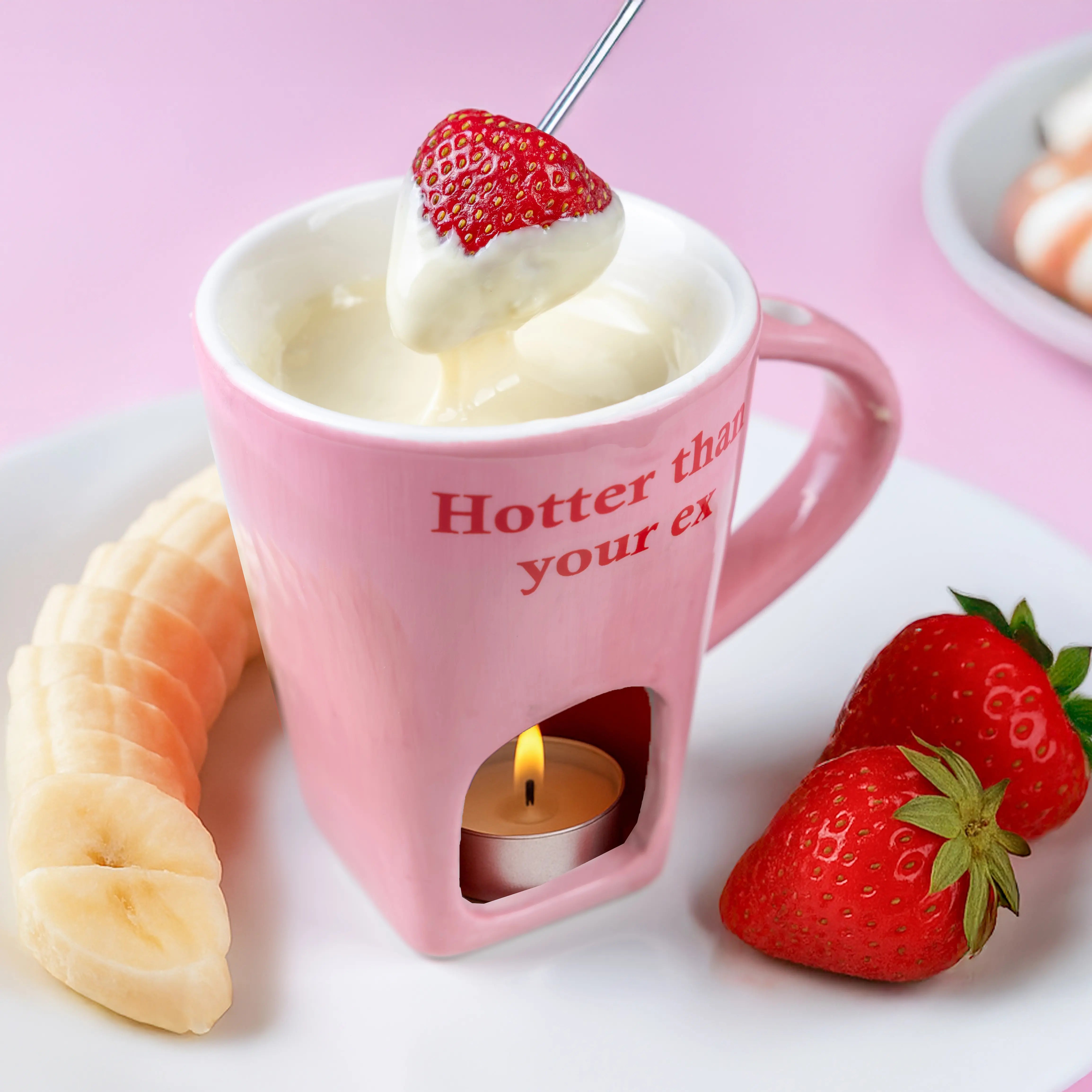 Taza fondue “Hotter than your ex”