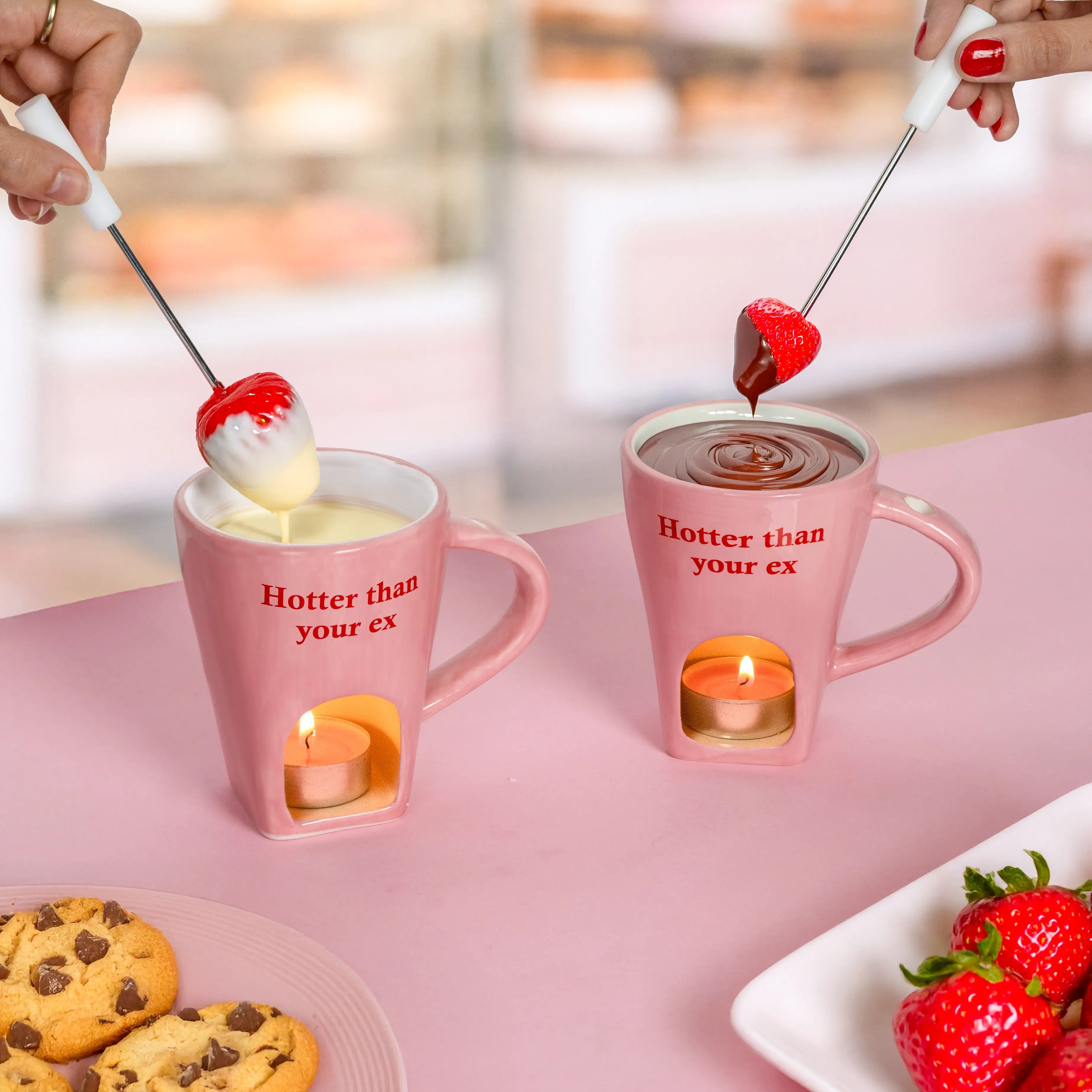 Taza fondue “Hotter than your ex”