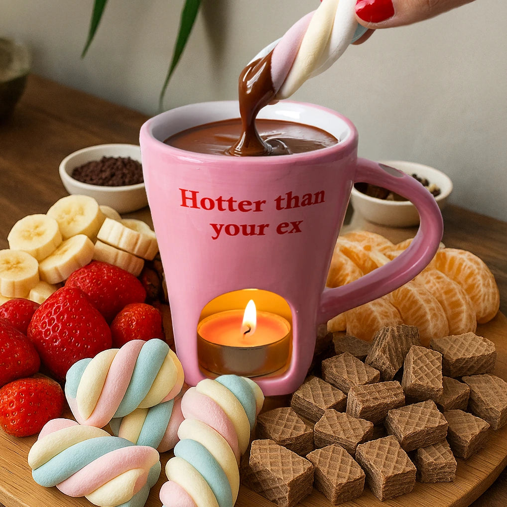 Taza fondue “Hotter than your ex”