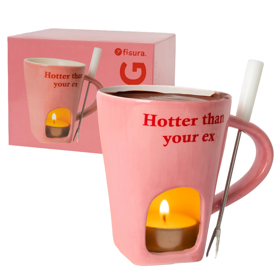 Taza fondue “Hotter than your ex”