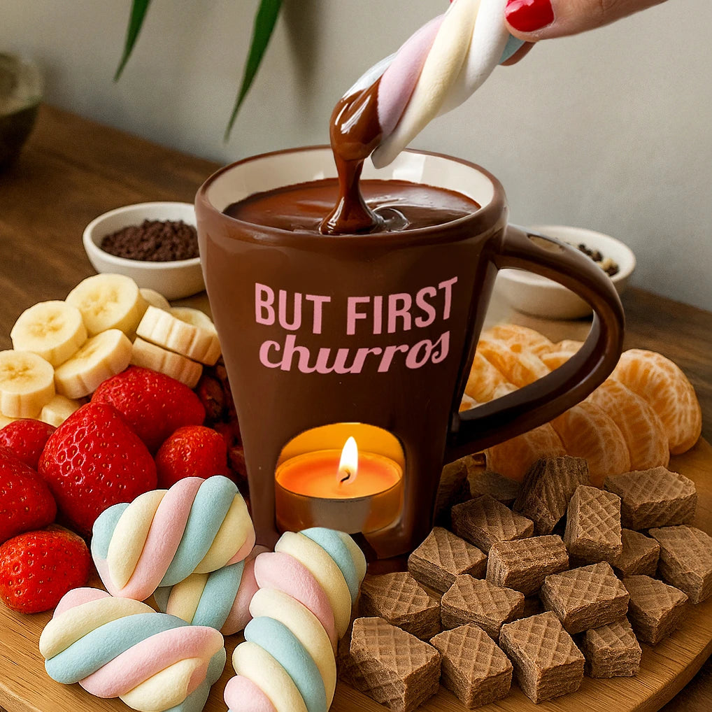 Taza fondue “But first churros”