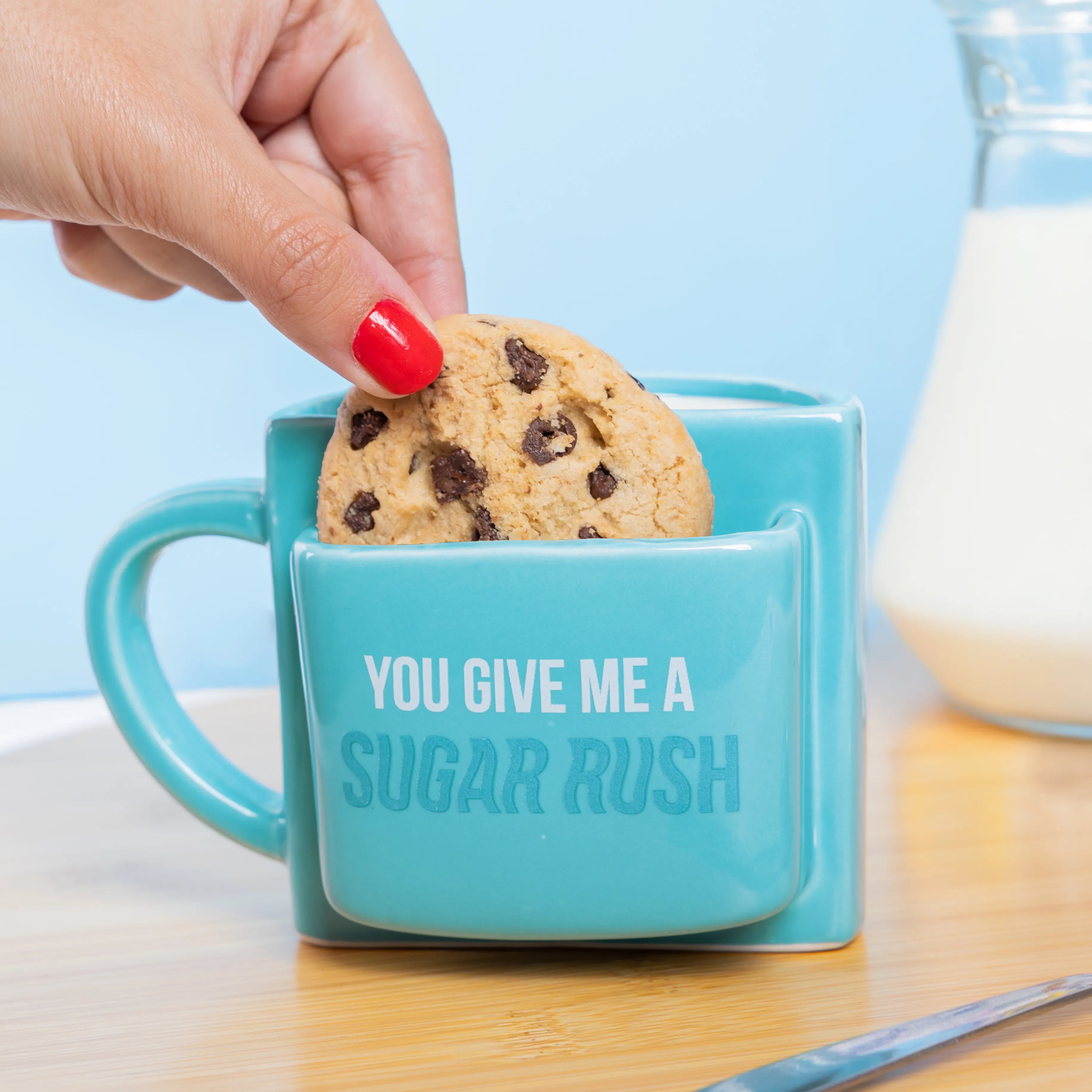 Taza bolsillo "You give me a sugar rush"